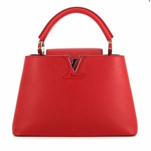 LOUIS VUITTON Taurillon Capucines Rubis
